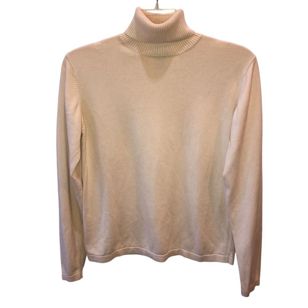 Woolrich Womens Size XL ? Cream Long Sleeve Pullover Turtleneck Sweater